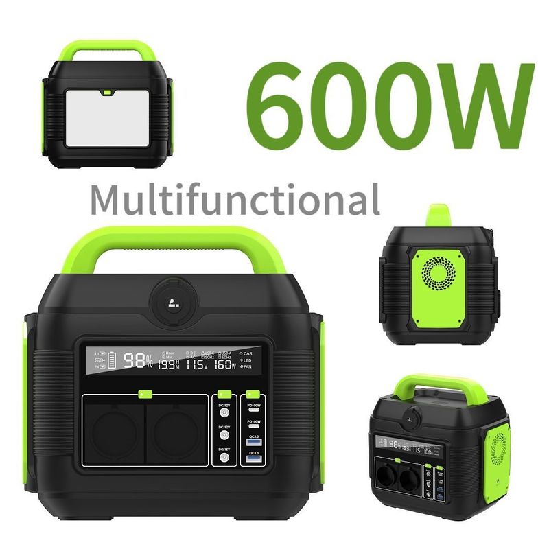 এমপিপিটি জরুরী শক্তি সঞ্চয় করার জন্য 600W এসি আউটপুট পোর্টেবল পাওয়ার স্টেশন অপরিহার্য