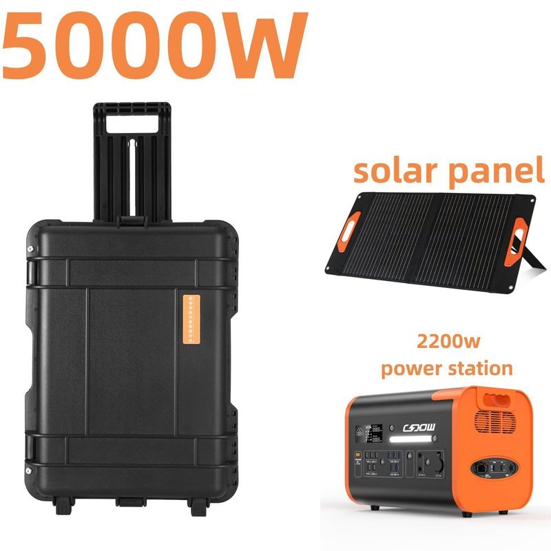 আউটডোর ক্রিয়াকলাপের জন্য 8000W পিক পাওয়ার পোর্টেবল সোলার পাওয়ার জেনারেটর কমপ্যাক্ট এবং আধুনিক