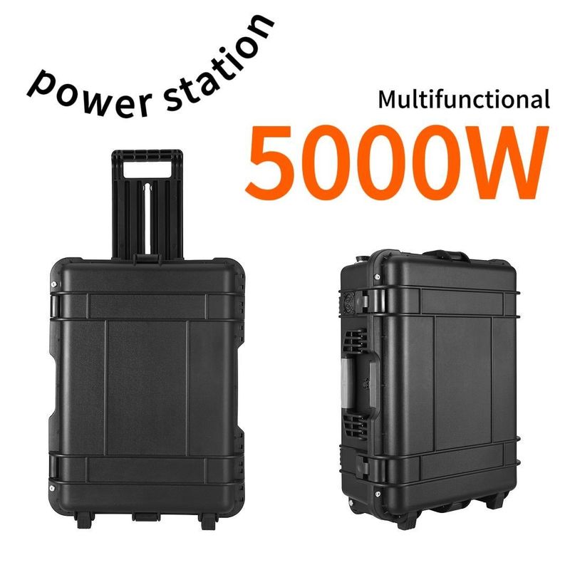 এসি খাঁটি সাইন ওয়েভ 5000W পোর্টেবল ব্যাকআপ জেনারেটর 200W 3000W সৌর চার্জিং পাওয়ার স্টেশন