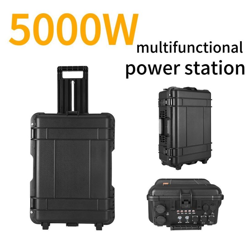 8000W পিক পাওয়ার পোর্টেবল সৌর বিদ্যুৎ কেন্দ্র 2000W 220V 2000wh জরুরী বিদ্যুৎ সরবরাহ
