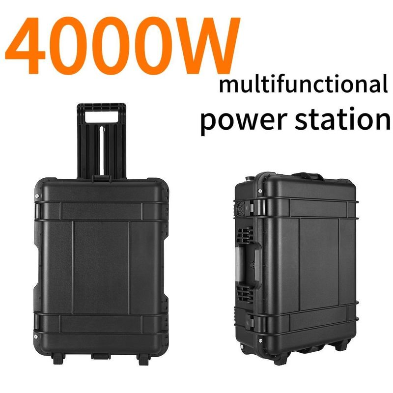 4000W পোর্টেবল পাওয়ার স্টেশন 220V 500wh আউটপুট ওয়েভফর্ম এসি খাঁটি সাইন ওয়েভ
