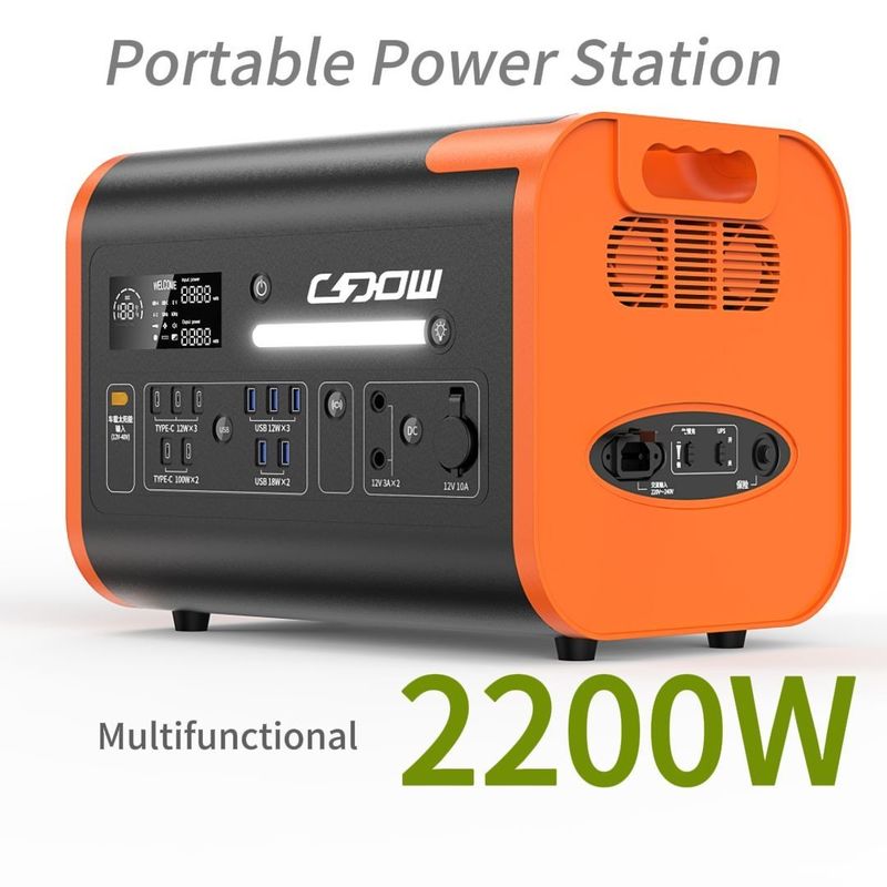 পোর্টেবল পাওয়ার স্টেশন 51.52V40ah 3.22V*16s ব্যাটারি ক্ষমতা এবং 2000 চক্র জীবন