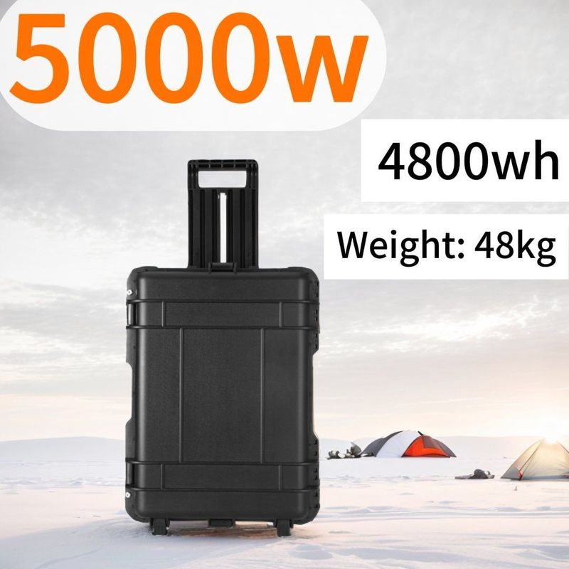 8000W পিক পাওয়ার পোর্টেবল সোলার জেনারেটর 5000W অটো ইমার্জেন্সি পাওয়ার ব্যাংক ক্যাম্পিং জন্য