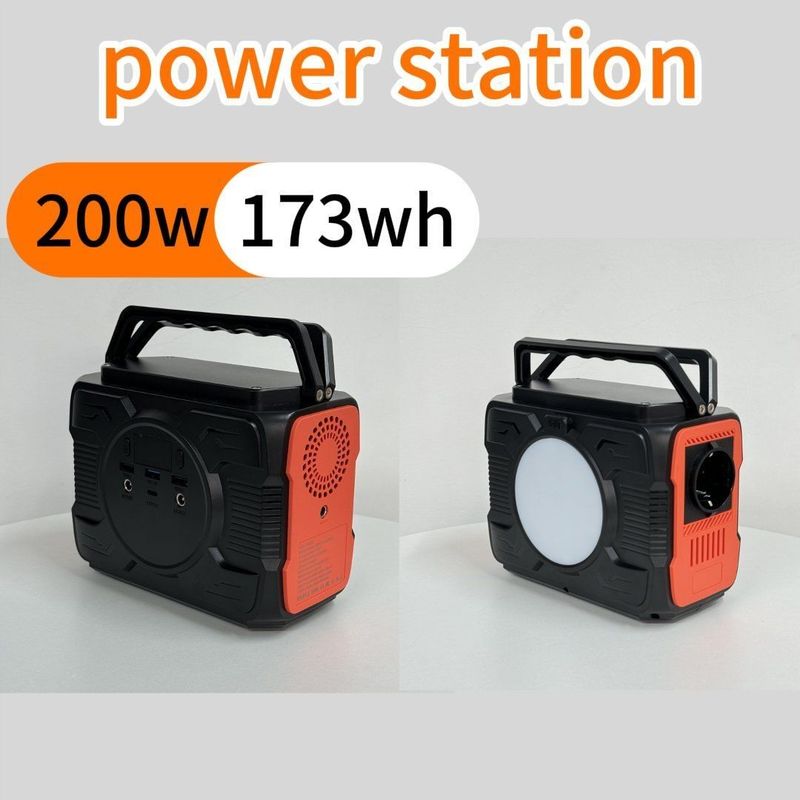 আউটডোর 110/220V এসি আউটপুট সৌর জেনারেটর 200W পাওয়ার ক্ষমতা এবং Ec5 আউটপুট সহ