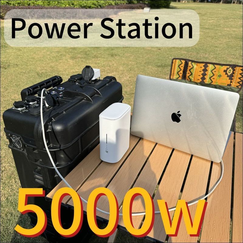 আউটডোর অ্যাডভেঞ্চারের জন্য বড় ক্ষমতা 5000W / 7000W খাঁটি সাইন ওয়েভ মোবাইল পাওয়ার স্টেশন