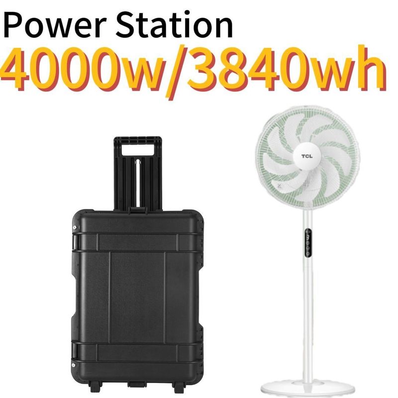 8000W পিক পাওয়ার পোর্টেবল সৌর জেনারেটর 3840wh জরুরী শক্তি সঞ্চয় শক্তি স্টেশন