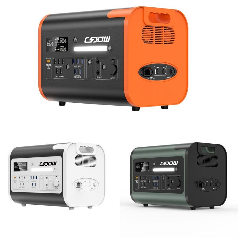 সিই Un38.3 MSDS সার্টিফাইড 1000W 2000W 2200W পোর্টেবল পাওয়ার স্টেশন ইনডোর এবং আউটডোর জন্য