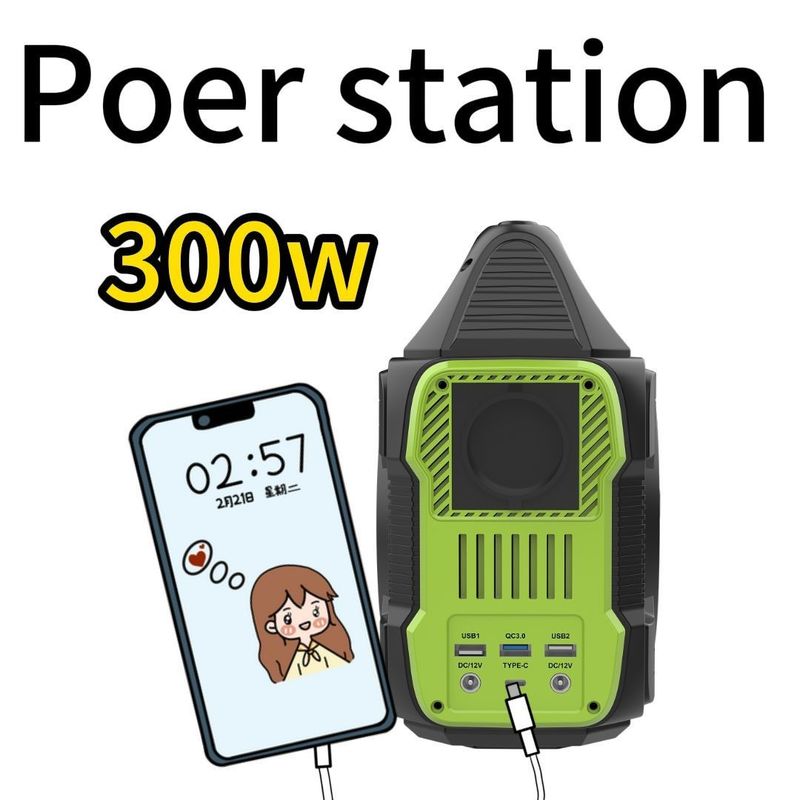 পোর্টেবল 200W/300W/600W/1500W সোলার স্ট্যান্ডবাই জেনারেটর পাওয়ার স্টেশন অপসারণযোগ্য ব্যাটারি