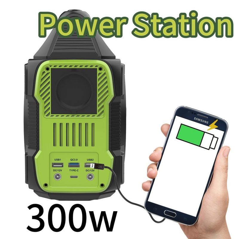 300W/288wh নীরব বহনযোগ্য ইনভার্টার জেনারেটর বহিরঙ্গন ক্যাম্পিং পাওয়ার স্টেশন জন্য পুনর্ব্যবহারযোগ্য