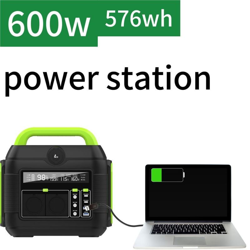 300W/600W মোবাইল পাওয়ার 110V/220V বহনযোগ্য পাওয়ার স্টেশন বহিরঙ্গন জরুরী চার্জিং জন্য