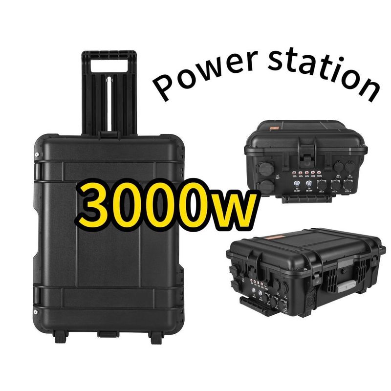 3000W 1000W লিথিয়াম ব্যাটারি আউটডোর জরুরী মোবাইল পাওয়ার স্টেশন সিই.ইউএন 38.3 সার্টিফিকেশন