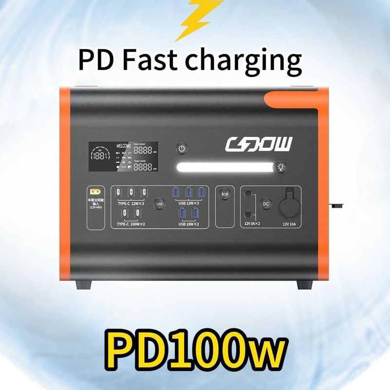 2200W বহনযোগ্য শক্তি সঞ্চয় প্রযুক্তি বহিরঙ্গন মোবাইল পাওয়ার স্টেশন গাড়ির চার্জিং জন্য