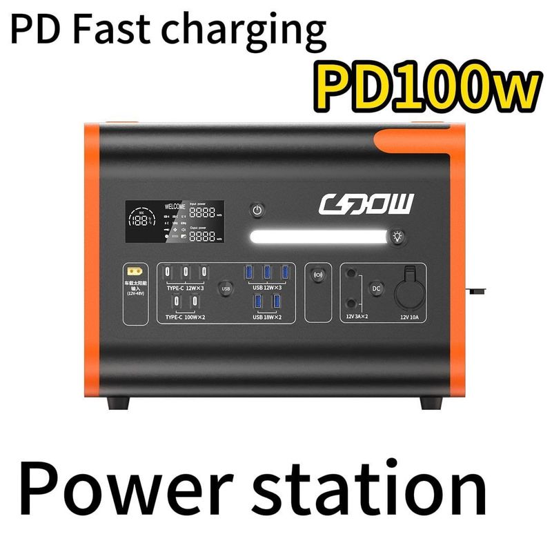2200W/40ah AT22 এসি আউটপুট সকেট গৃহস্থালী শক্তি সঞ্চয় শক্তি বহিরঙ্গন শক্তি স্টেশন