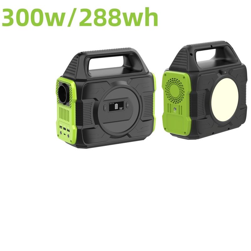 300W/288wh সৌর জেনারেটর হোম এলসিডি ডিসপ্লে সহ খাঁটি সাইন ওয়েভ আউটডোর পাওয়ার স্টেশন