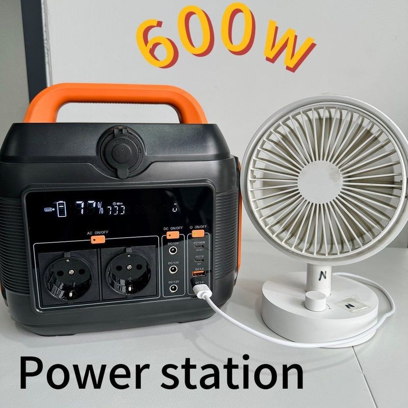 গরম 600W/576wh এসি ডিসি সি-টাইপ ব্যাটারি ব্যাকআপ পাওয়ার জরুরী পোর্টেবল পাওয়ার স্টেশন