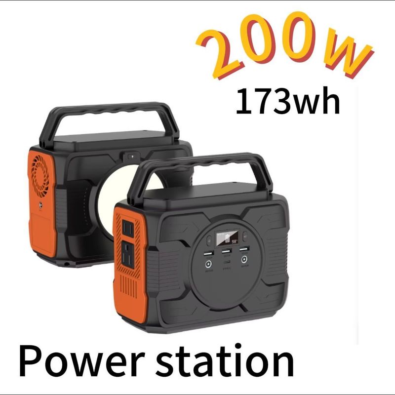 200W/173whc ব্যাটারি ব্যাকআপ পাওয়ার জরুরী পোর্টেবল পাওয়ার স্টেশন সেরা LED লাইট ফ্ল্যাশ