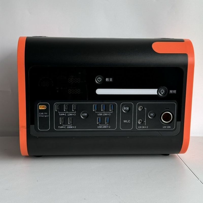 220V±5% এসি আউটপুট 2200W পোর্টেবল পাওয়ার সাপ্লাই আপনার বাড়ির জরুরী এবং ক্যাম্পিং জন্য ব্যাকআপ