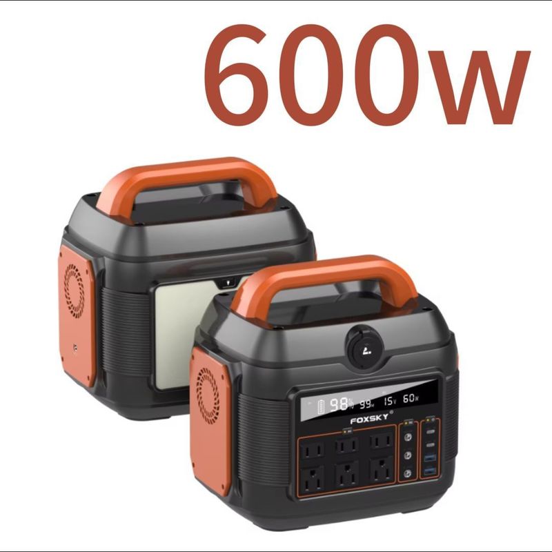 600W 300W 1200W/110V/220V পরিবারের জরুরী অবস্থার জন্য বড় ক্ষমতা বহনযোগ্য পাওয়ার স্টেশন