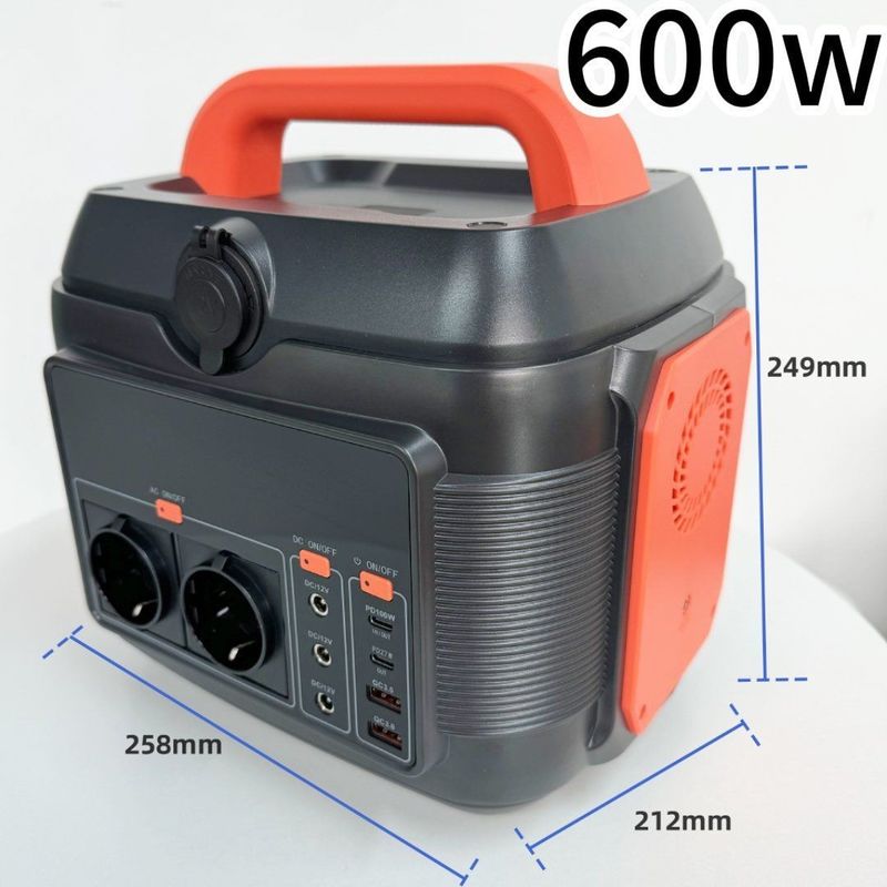 জরুরী পোর্টেবল পাওয়ার স্টেশন এসি আউটপুট 220V 50Hz/110V 60Hz এবং লিথিয়াম ব্যাটারি সহ