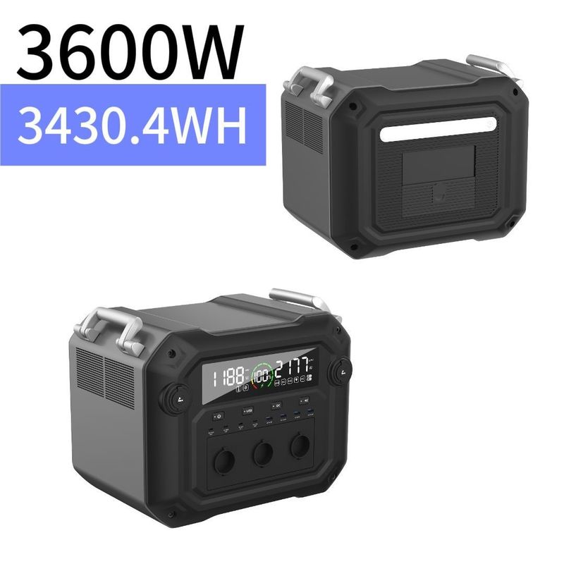 বাইডাইরেকশনাল ইনভার্টার 3600W/3430.4wh বহিরঙ্গন জন্য মাল্টি-ফাংশনাল মোবাইল পাওয়ার সাপ্লাই