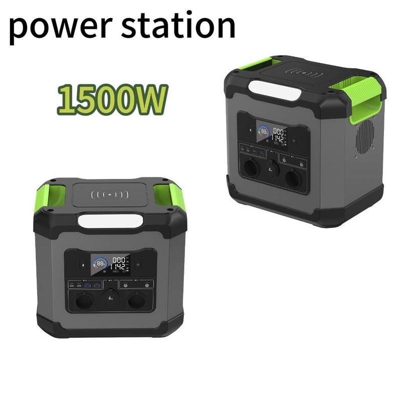 আউটডোর ক্যাম্পিং ST15 1500W পোর্টেবল পাওয়ার স্টেশন 110V/220V সৌর প্যানেল চার্জিং সহ