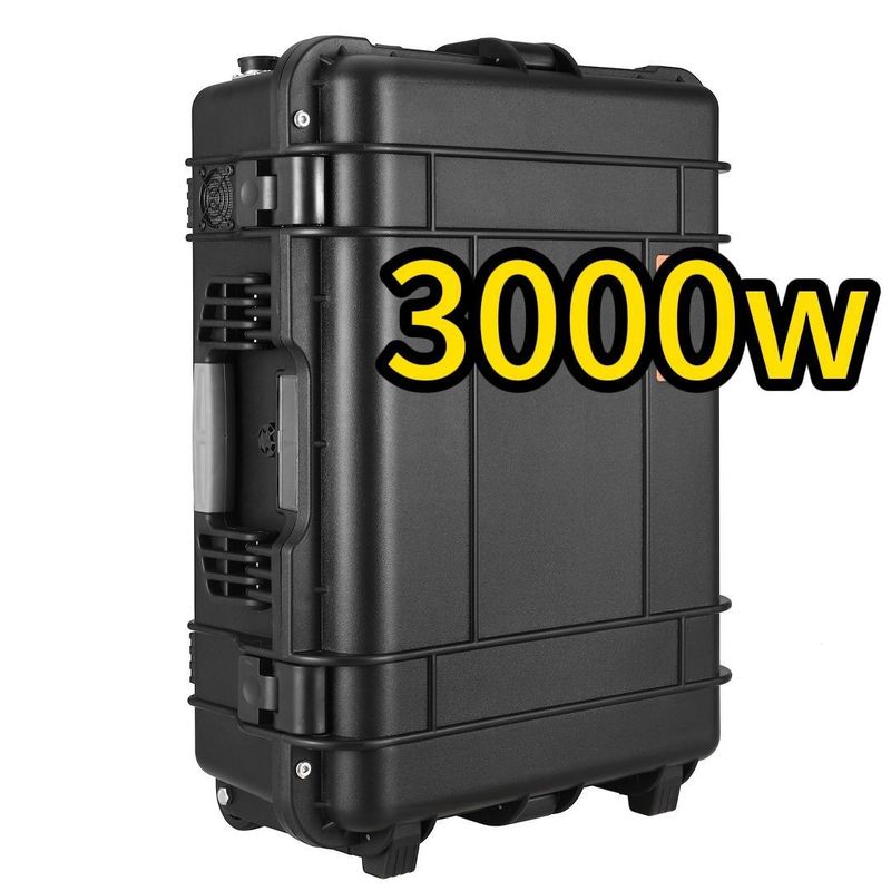 3000W/3000wh পোর্টেবল এনার্জি স্টোরেজ পাওয়ার স্টেশন ভ্রমণের জন্য ABS অ্যালোয় শেল উপাদান