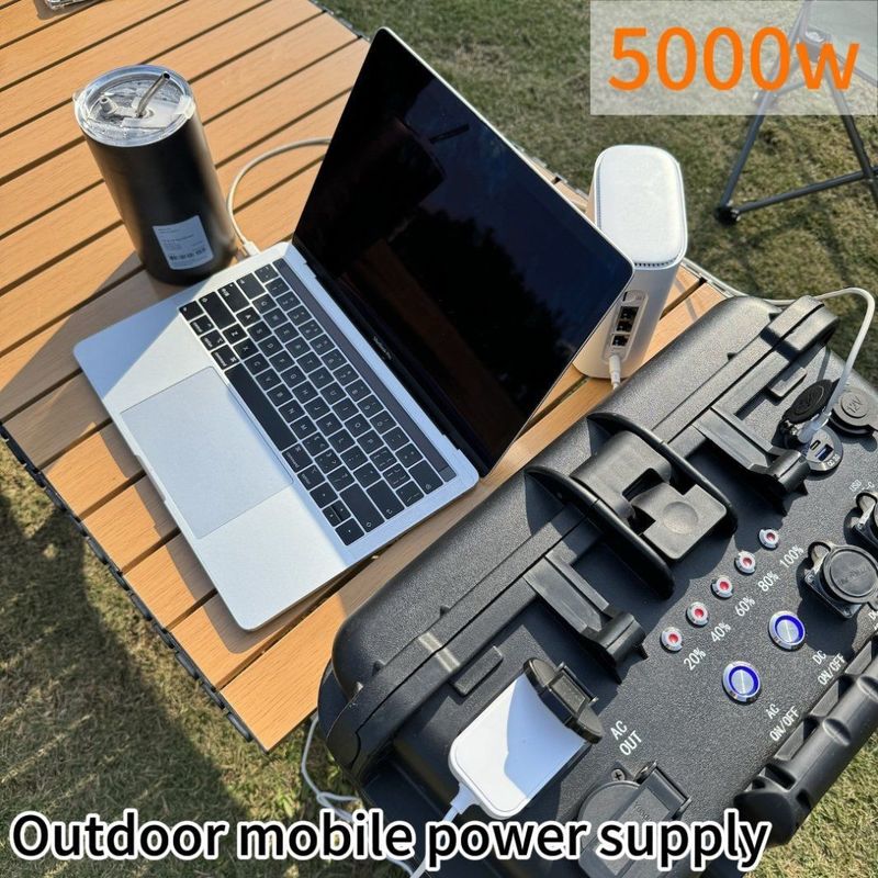 হোম আউটডোর এসি লাইফপিও 4 সৌর জেনারেটর 5000W পাওয়ার স্টেশন কালো রঙে ওডিএম / ওএম দ্বারা