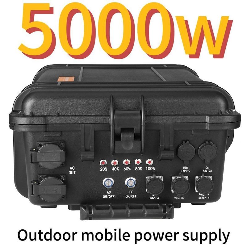 নিম্ন তাপমাত্রা সুরক্ষা 5000W এসি লাইফপিও 4 সৌর জেনারেটর গৃহস্থালি বহিরঙ্গন জন্য