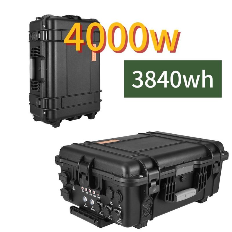 4000W আউটপুট পাওয়ার পোর্টেবল সৌর বিদ্যুৎ কেন্দ্র ক্যাম্পিং এবং স্ট্যান্ডবাই পাওয়ারের জন্য উপযুক্ত