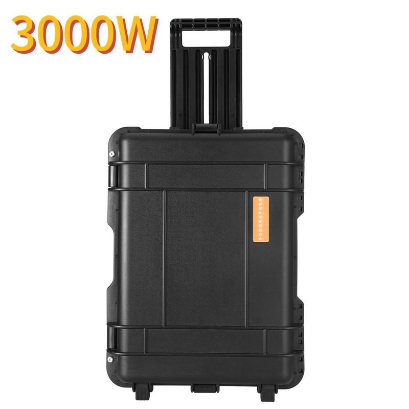 3000W কালো ড্রয়ার বক্স পোর্টেবল সৌর বায়ু বিদ্যুৎ কেন্দ্র 2kw LiFePO4 লিথিয়াম ব্যাটারি