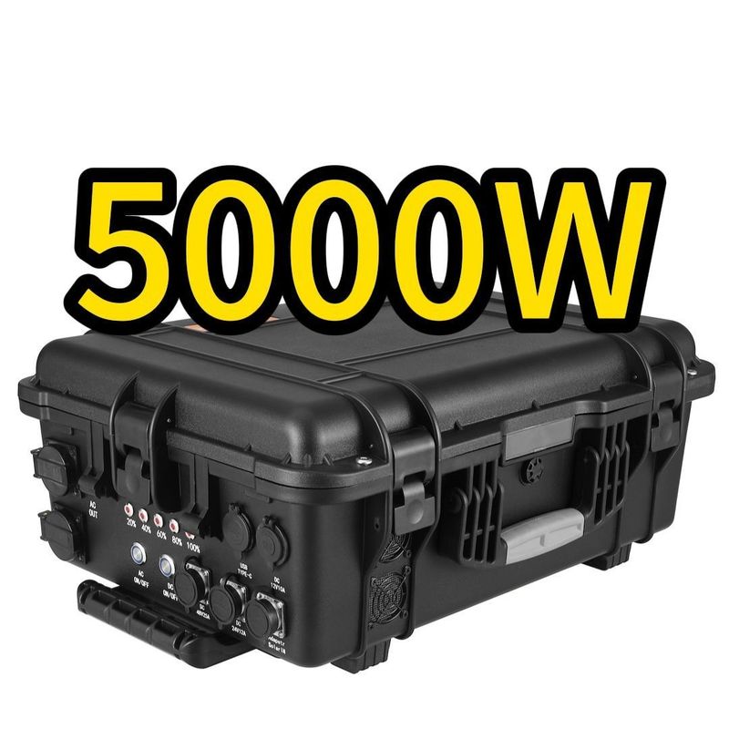 CE.Un38.3 সার্টিফাইড 5000W লিথিয়াম ব্যাটারি সোলার জেনারেটর পোর্টেবল পাওয়ার স্টেশন জন্য