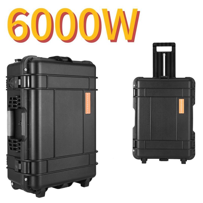 দক্ষিণ আমেরিকার বাজারের জন্য 6000W বড় ক্ষমতা লিথিয়াম ব্যাটারি পোর্টেবল পাওয়ার স্টেশন