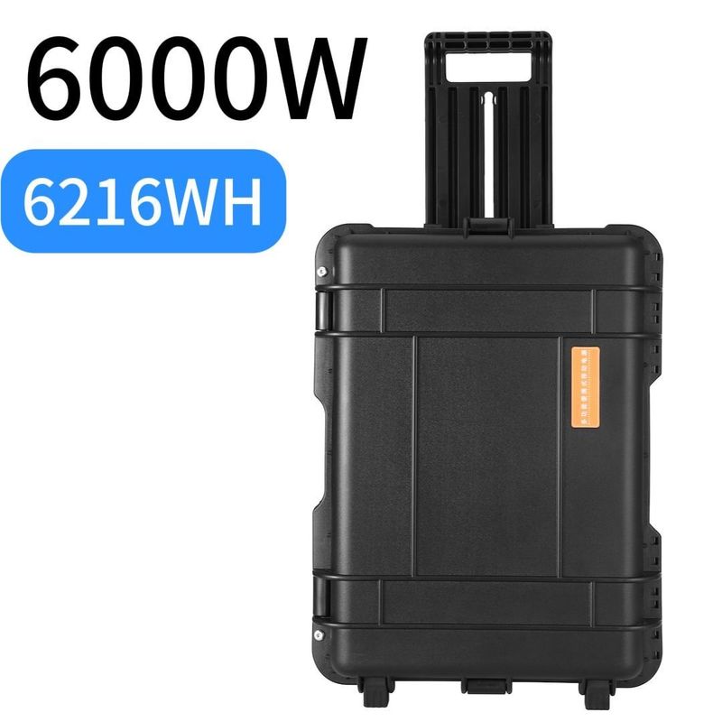 আউটডোর হোম আরভি 6000W এসি খাঁটি সাইন ওয়েভ এবং বড় ক্ষমতা সহ পোর্টেবল পাওয়ার স্টেশন