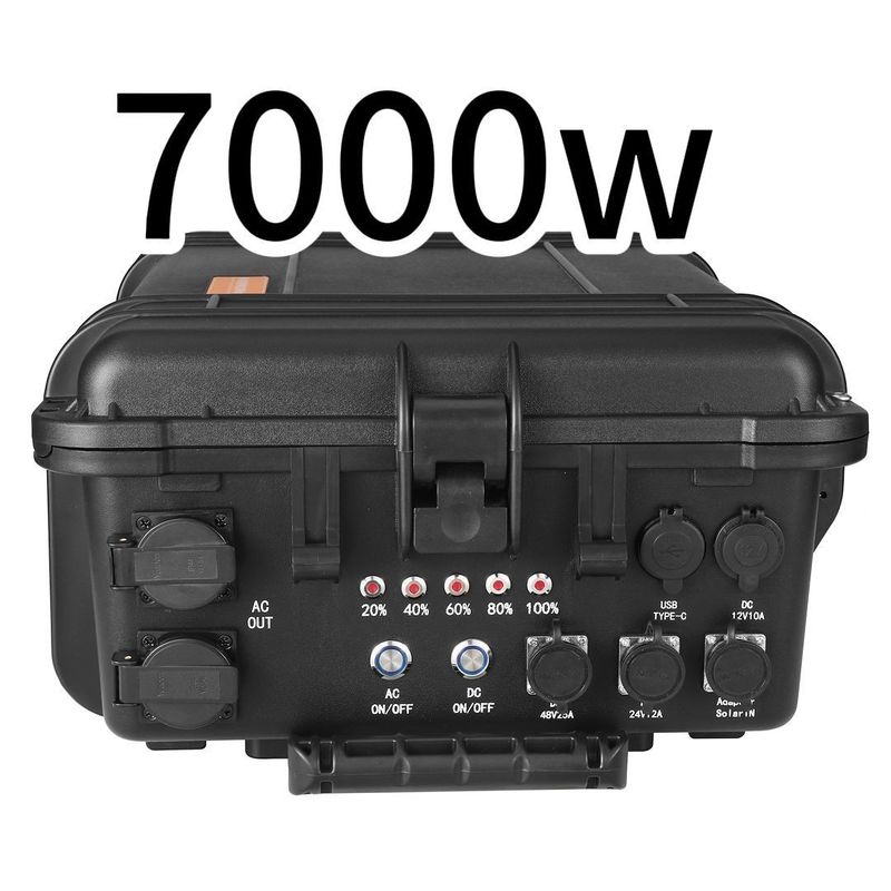পোর্টেবল 7000W সৌর জেনারেটর ব্যাটারি শক্তি সঞ্চয় সিস্টেম 50.000kg মোট ওজন সঙ্গে