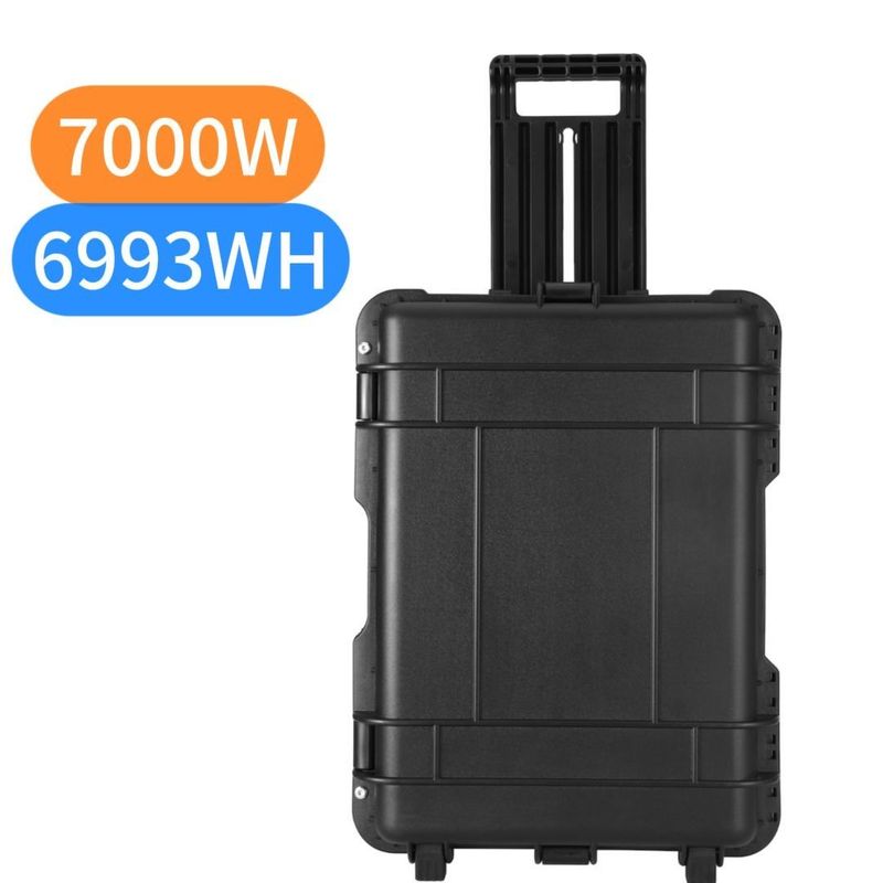 এসি খাঁটি সাইন ওয়েভ আউটপুট 7000W আউটডোর পাওয়ার স্টেশন LiFePO4 পোর্টেবল সৌর জেনারেটর