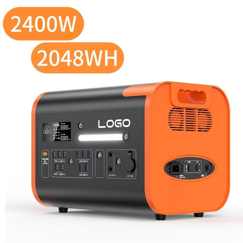 2400W/2048wh/LiFePO4 বহনযোগ্য সৌর জেনারেটর বহিরঙ্গন ওভারলোড সুরক্ষা ফাংশন জন্য