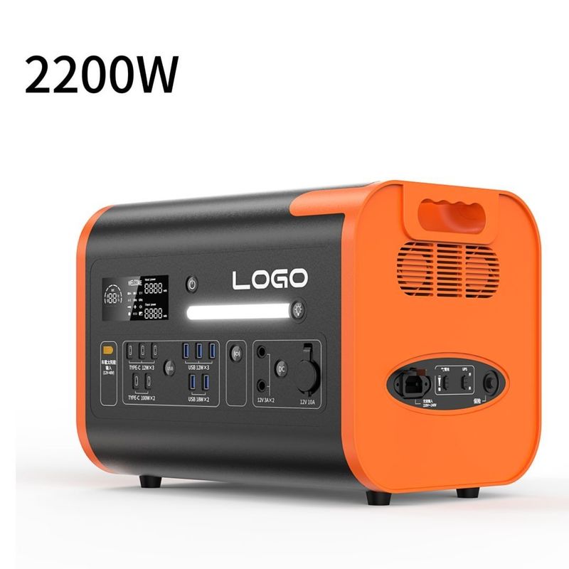 40ah/2048wh/2200W/2400W পোর্টেবল এনার্জি জেনারেটর জরুরী আউটডোর পাওয়ার 3 পাওয়ার স্টেশন