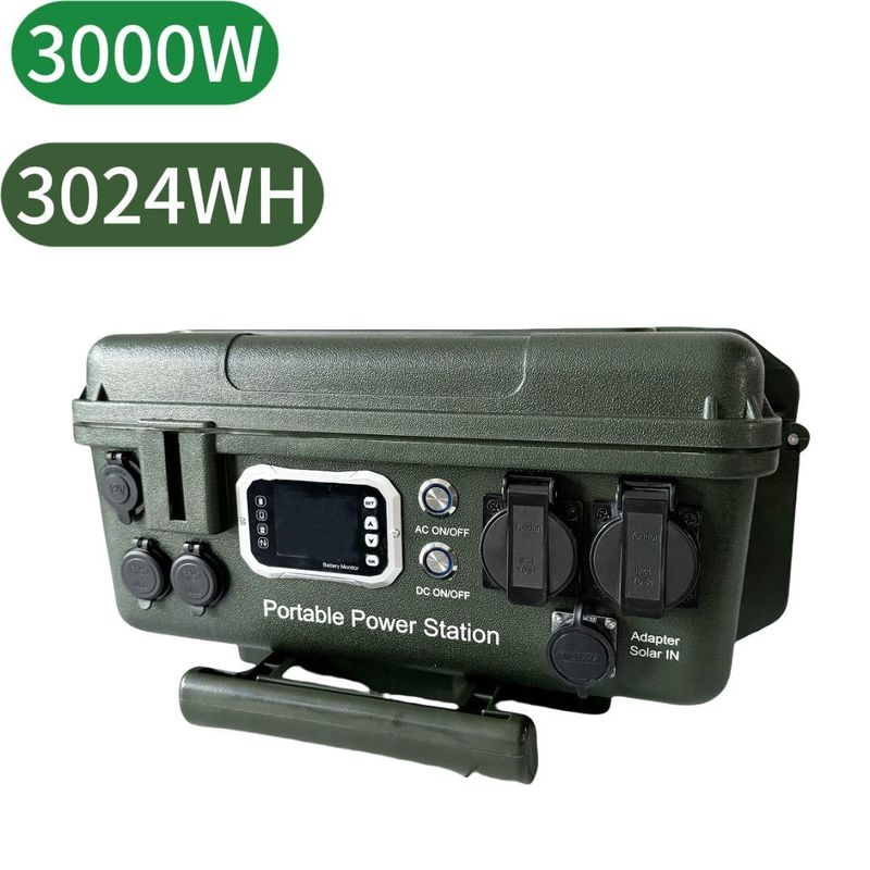 আউটডোর ক্যাম্পিং ইউএসবি-সি 45W এবং 3000W/3024wh সহ বড় ক্ষমতা বহনযোগ্য পাওয়ার স্টেশন