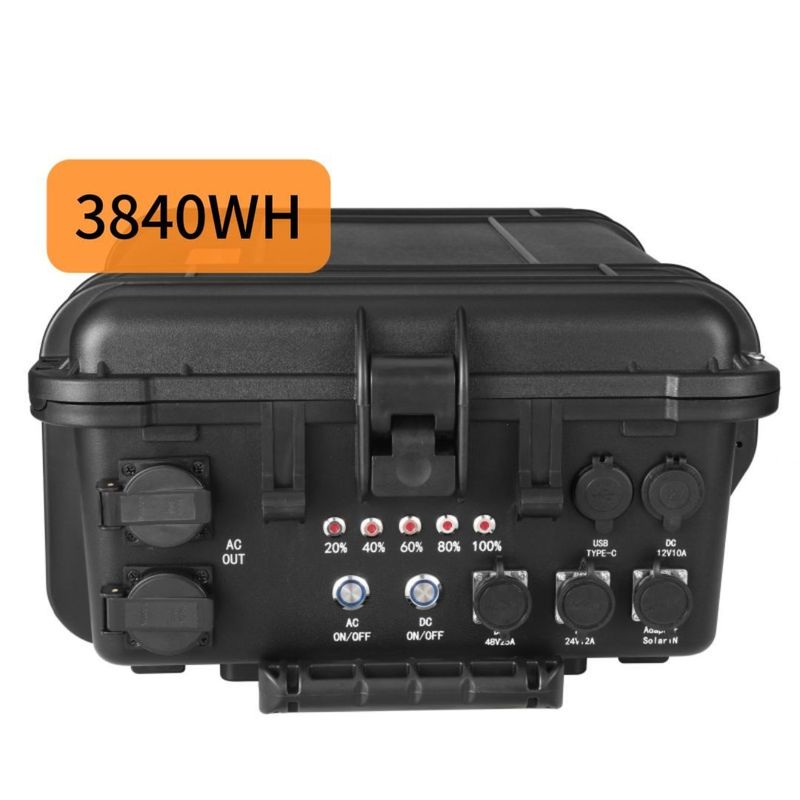 বহুমুখী জন্য 4000W বড় ক্ষমতা বহিরঙ্গন মোবাইল শক্তি সৌর জেনারেটর পাওয়ার স্টেশন