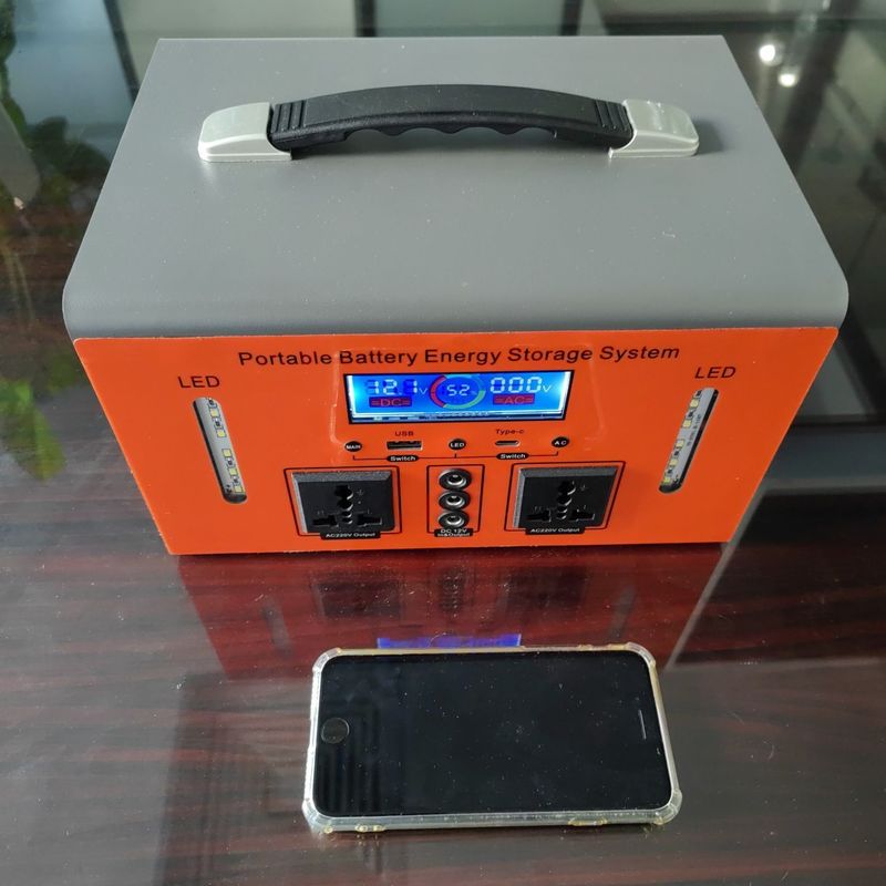 500W অফিস ব্যাকআপ চার্জিং ব্যাংক পোর্টেবল পাওয়ার স্টেশন 12V ডিসি আউটপুট 11-14V সর্বোচ্চ