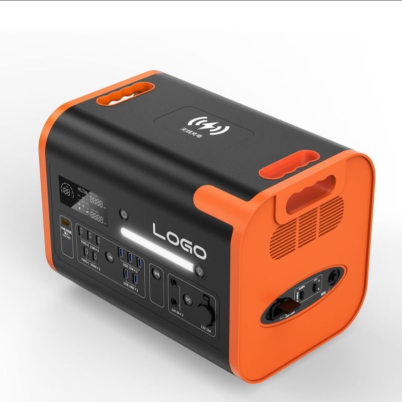 1500W এসি চার্জিং 2400W/40ah ভ্রমণ পোর্টেবল লিথিয়াম শক্তি সঞ্চয় সৌর বিদ্যুৎ কেন্দ্র