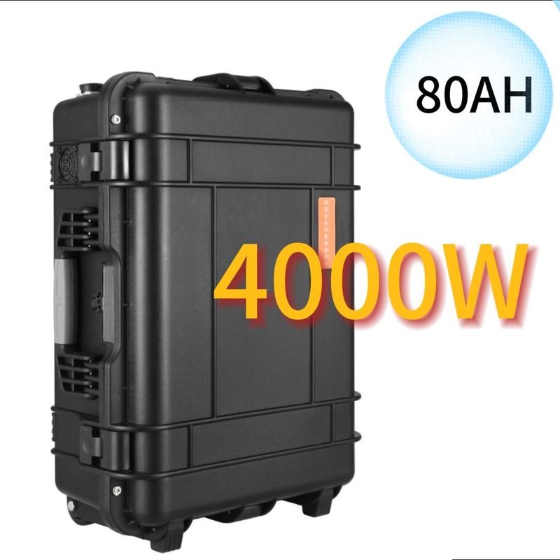 4000W/110V/230V পোর্টেবল পাওয়ার স্টেশন LiFePO4 শক্তি সঞ্চয় এবং ব্যাটারি সূচক জন্য