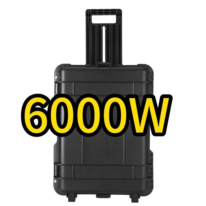 6000W পোর্টেবল 6216wh ক্যাম্পিং 230V লিথিয়াম আয়রন ফসফেট ব্যাটারি পাওয়ার স্টেশন পাওয়ার জন্য