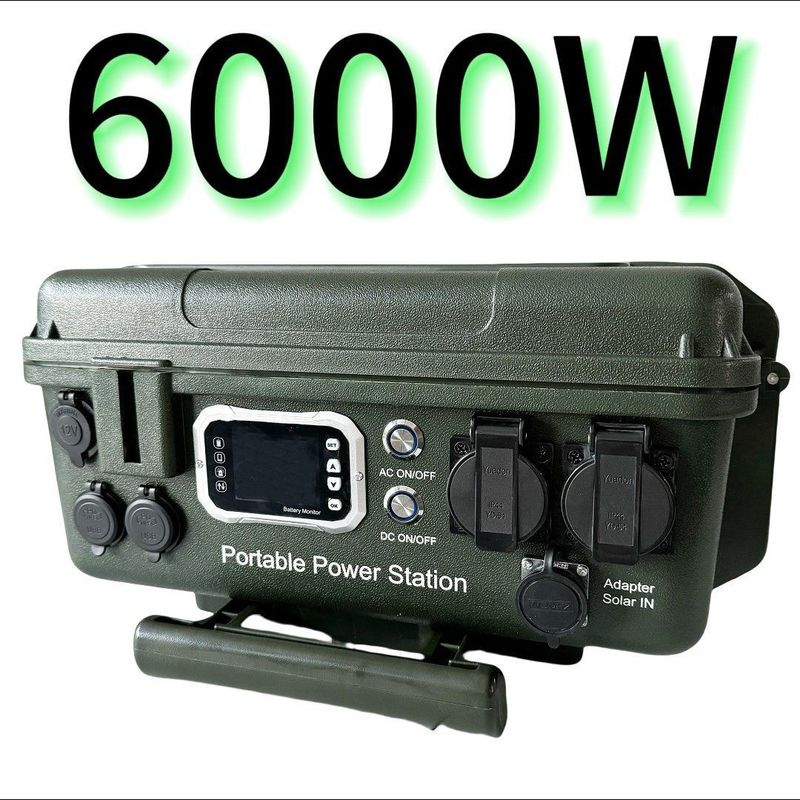 এমপিপিটি নিয়ামক 6000W/6048wh পোর্টেবল এসি/ডিসি আউটডোর মোবাইল পাওয়ার স্টেশন পণ্যের জন্য