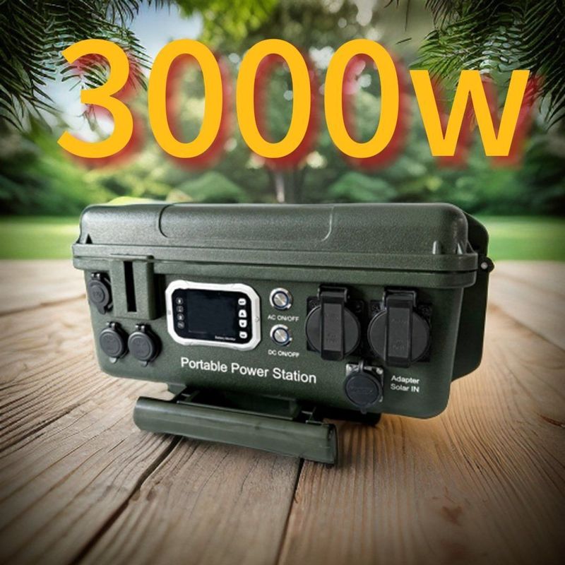 হোম এবং ক্যাম্পিংয়ের জন্য 3000W পোর্টেবল পাওয়ার স্টেশন ইউএসবি-সি 45W কাট ডাউন ভোল্টেজ 35V ± 0.05V